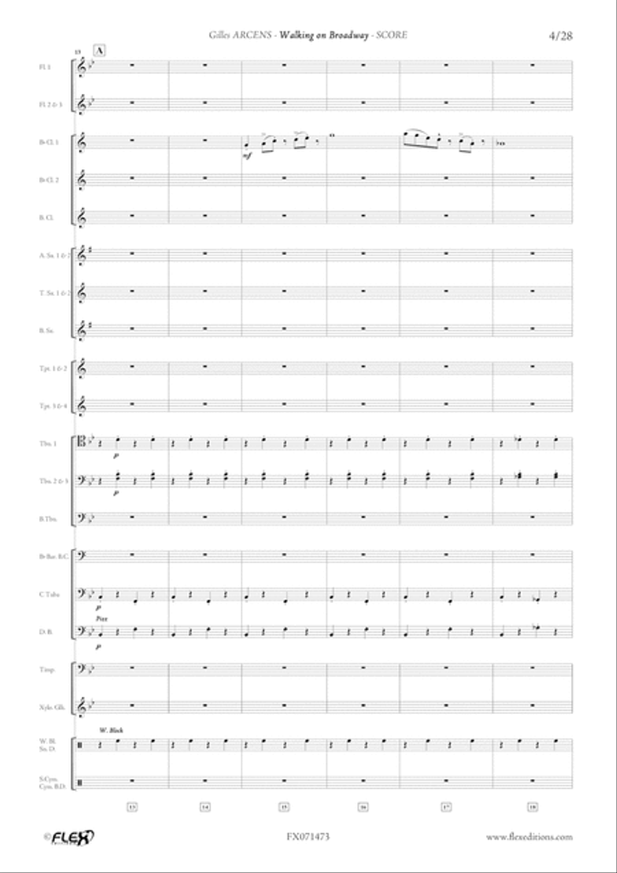 Walking on Broadway Walking on Broadway Concert Band scores gallery preview page 5