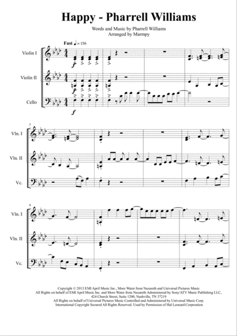 Happy String Trio scores gallery preview page 1