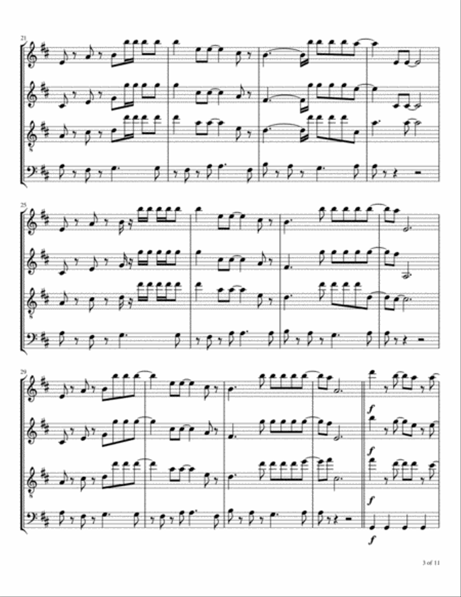 Love Will Find A Way Woodwind Quartet scores gallery preview page 4