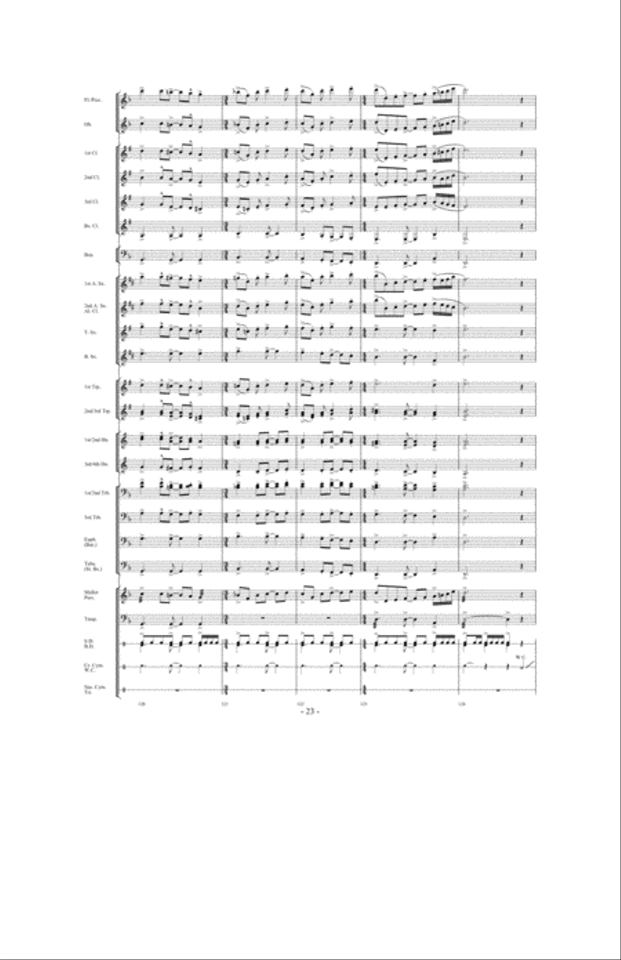 Canticle of the Saints Concert Band scores gallery preview page 22