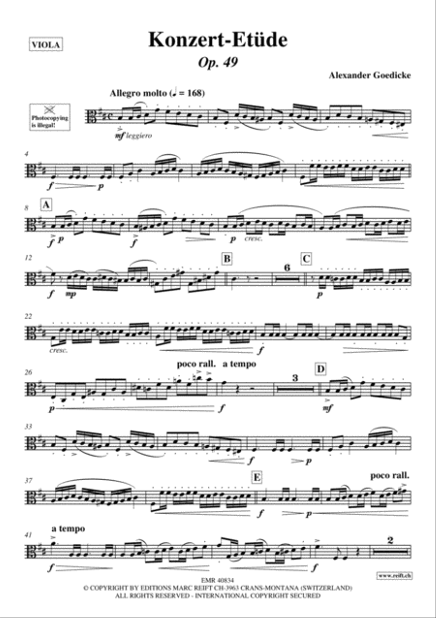 Konzert-Etude Viola scores gallery preview page 2