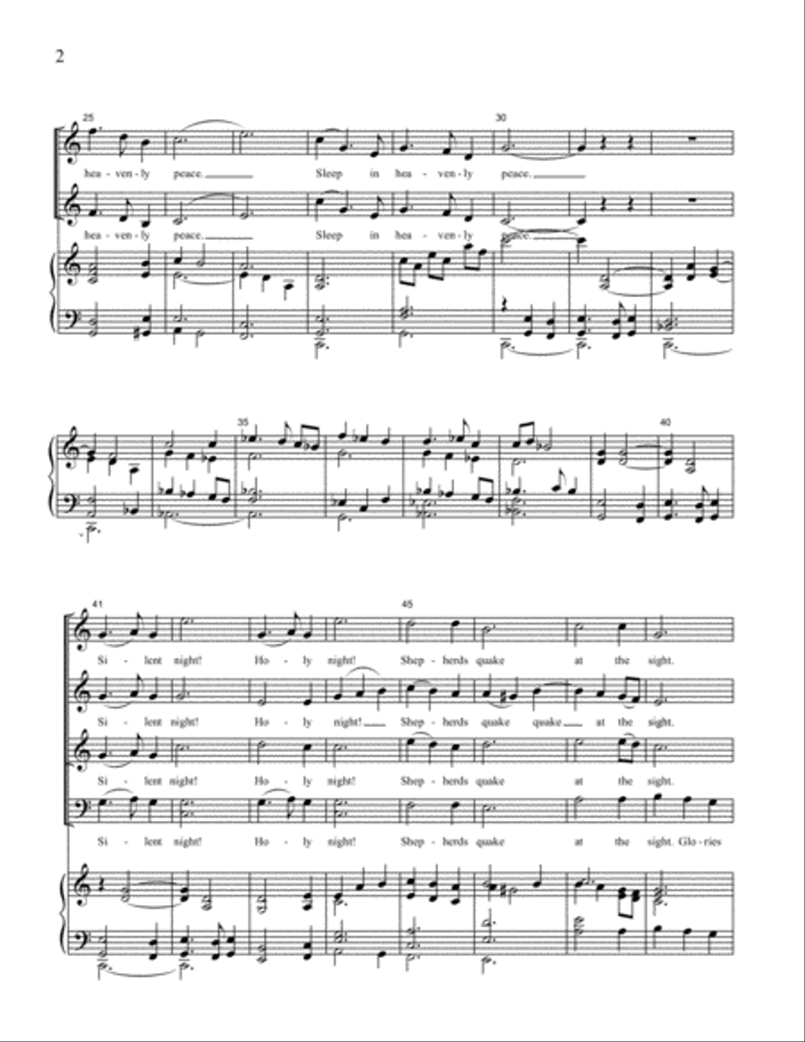 Silent Night 4-Part scores gallery preview page 2