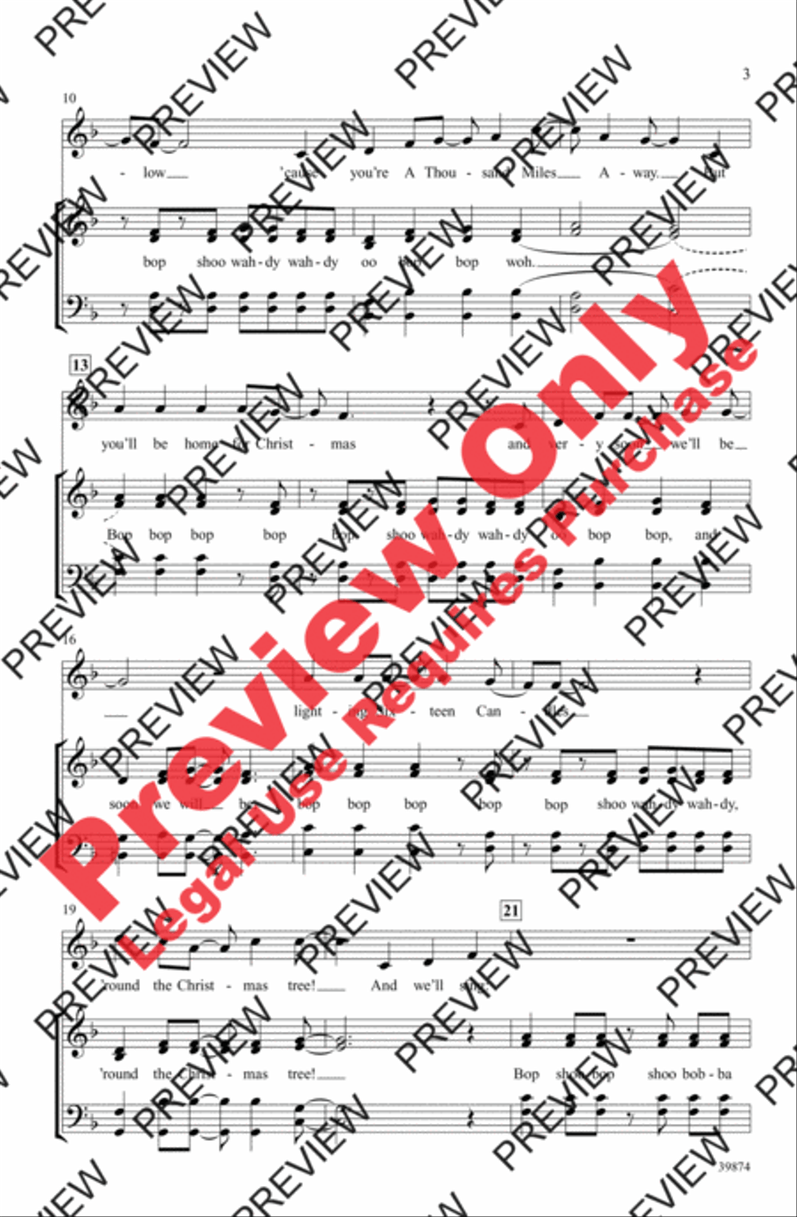 A Doo-Wop Christmas (With You) 4-Part scores gallery preview page 10