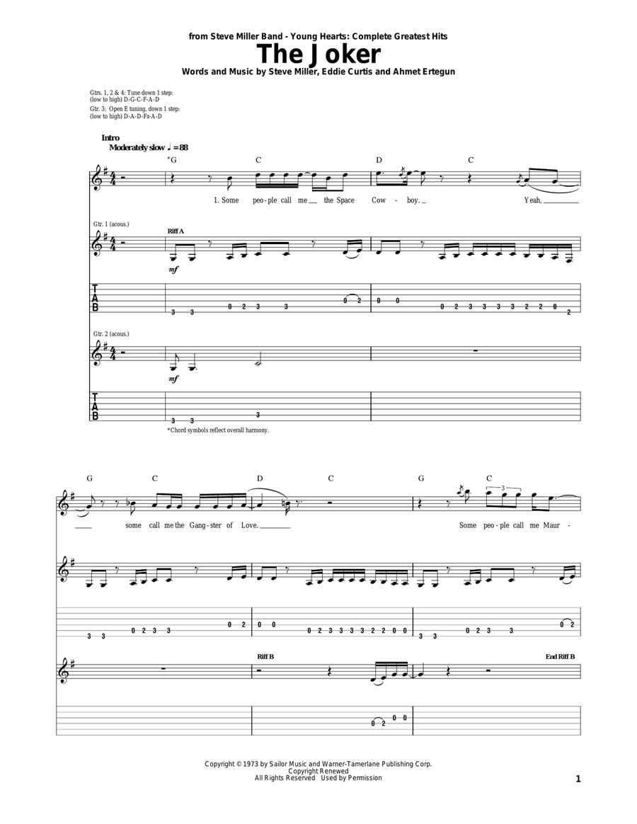 The Joker The Joker Acoustic Guitar scores gallery preview page 1