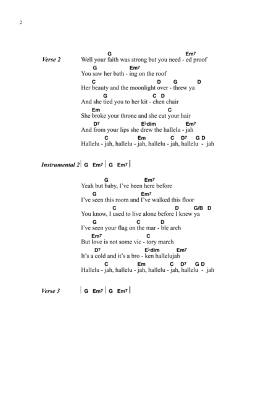 Hallelujah/I Know It's Over Guitar scores gallery preview page 2