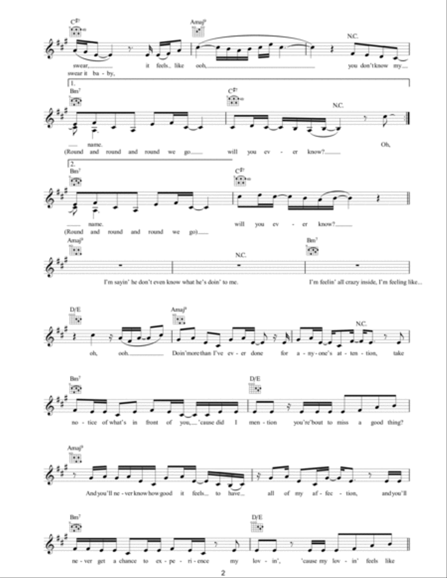 You Don't Know My Name Piano scores gallery preview page 2