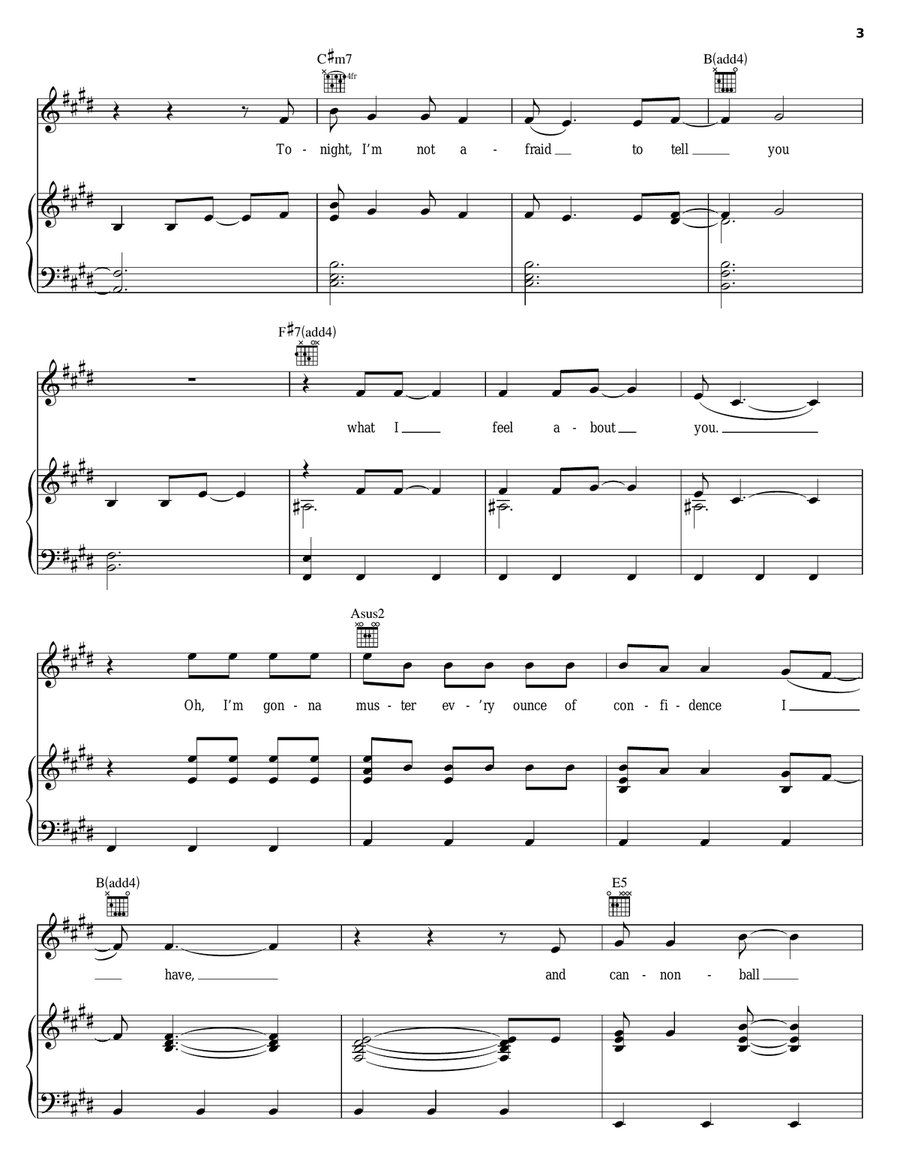 For You I Will (Confidence) Piano, Vocal, Guitar scores gallery preview page 3