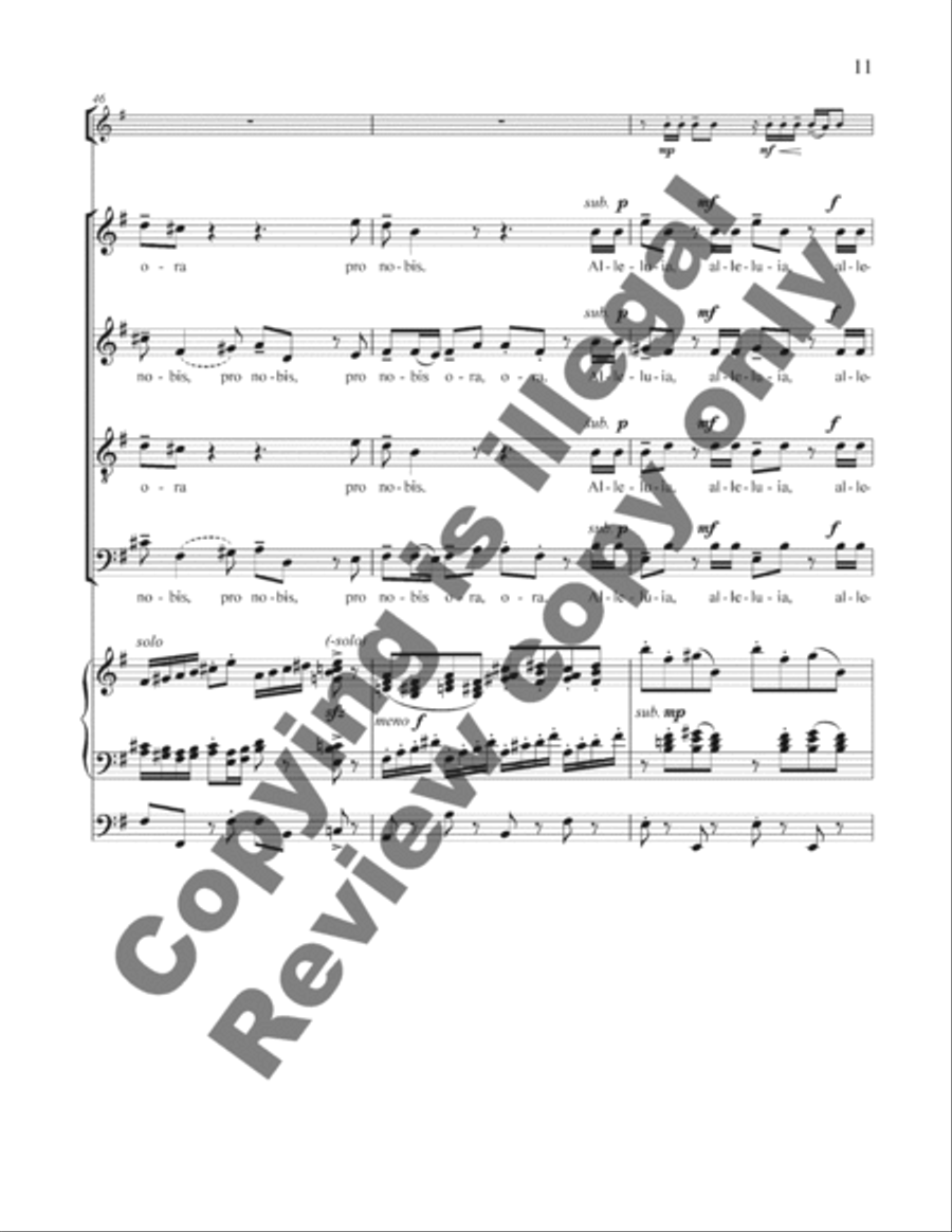 Regina coeli, laetare Regina coeli, laetare 4-Part scores gallery preview page 11