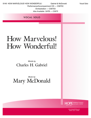 Book cover for How Marvelous! How Wonderful!