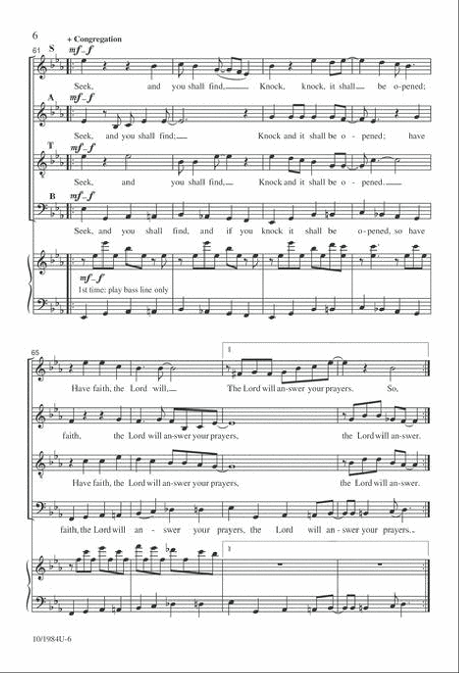Seek and You Shall Find 4-Part scores gallery preview page 6