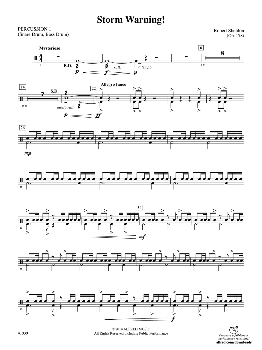 Storm Warning!: 1st Percussion