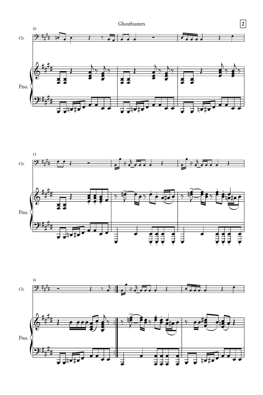 Ghostbusters Double Bass scores gallery preview page 2