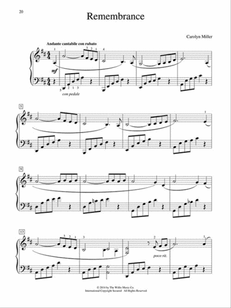 Piano Solos in Lyrical Style Piano Solo scores gallery preview page 5