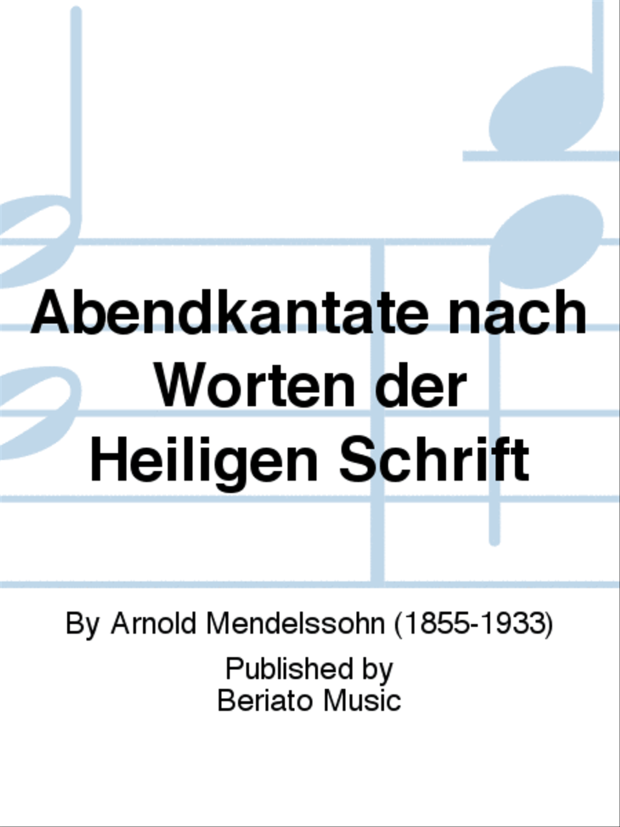 Abendkantate nach Worten der Heiligen Schrift 4-Part scores gallery preview page 1