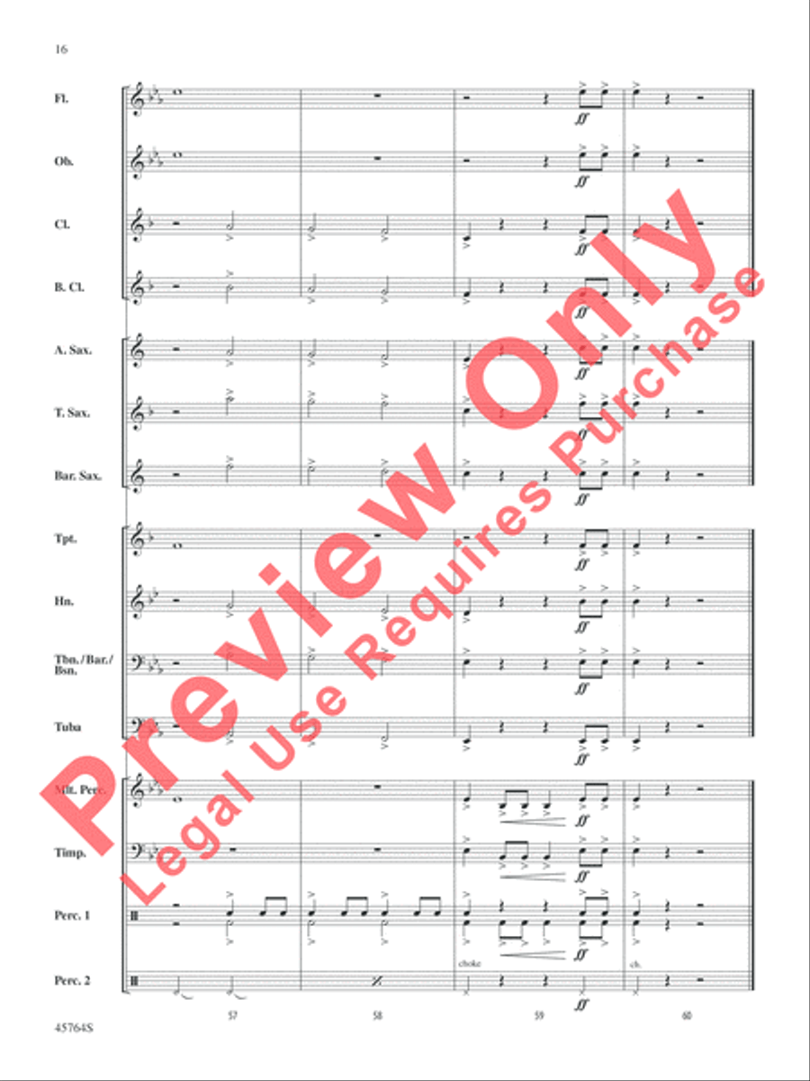 Dawn Over King's Valley Dawn Over King's Valley Concert Band scores gallery preview page 17