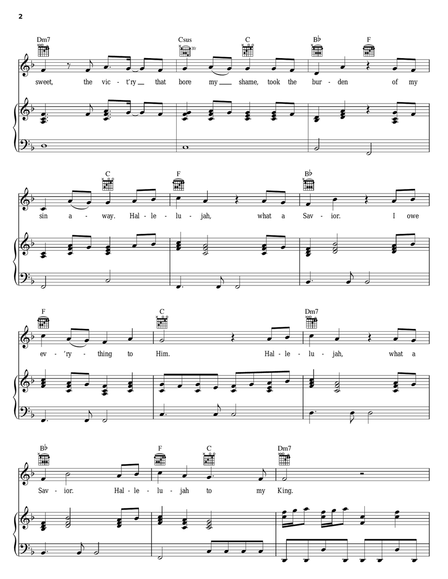 Hallelujah To My King Hallelujah To My King Piano, Vocal, Guitar scores gallery preview page 2