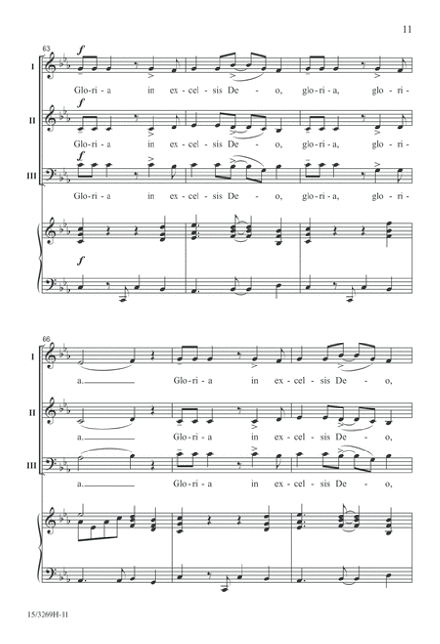 Festival Gloria 3-Part scores gallery preview page 11
