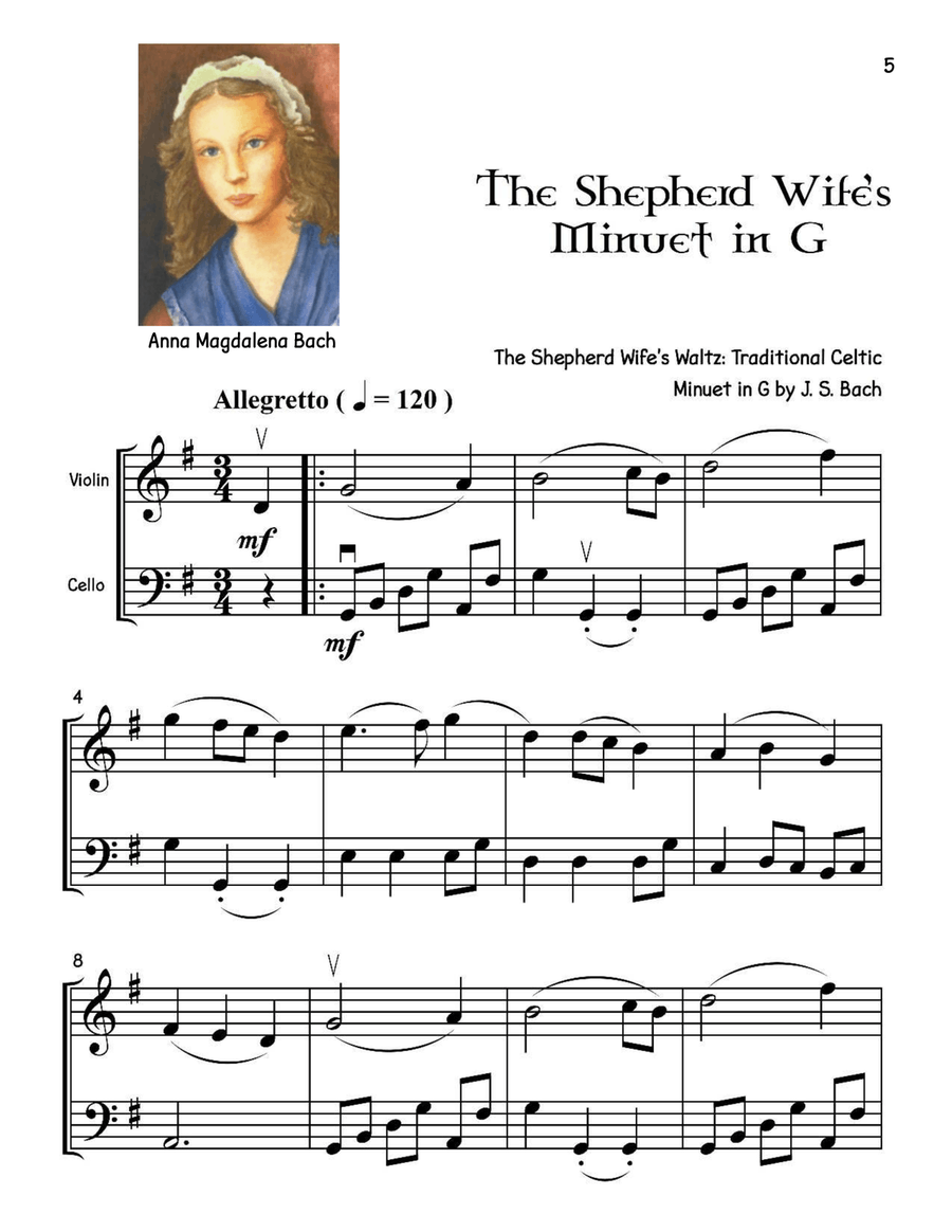 The Cellist Meets the Fiddler: 12 Violin & Cello Duet Mash-Ups of Popular Classical and Fiddle Tunes String Duet scores gallery preview page 6
