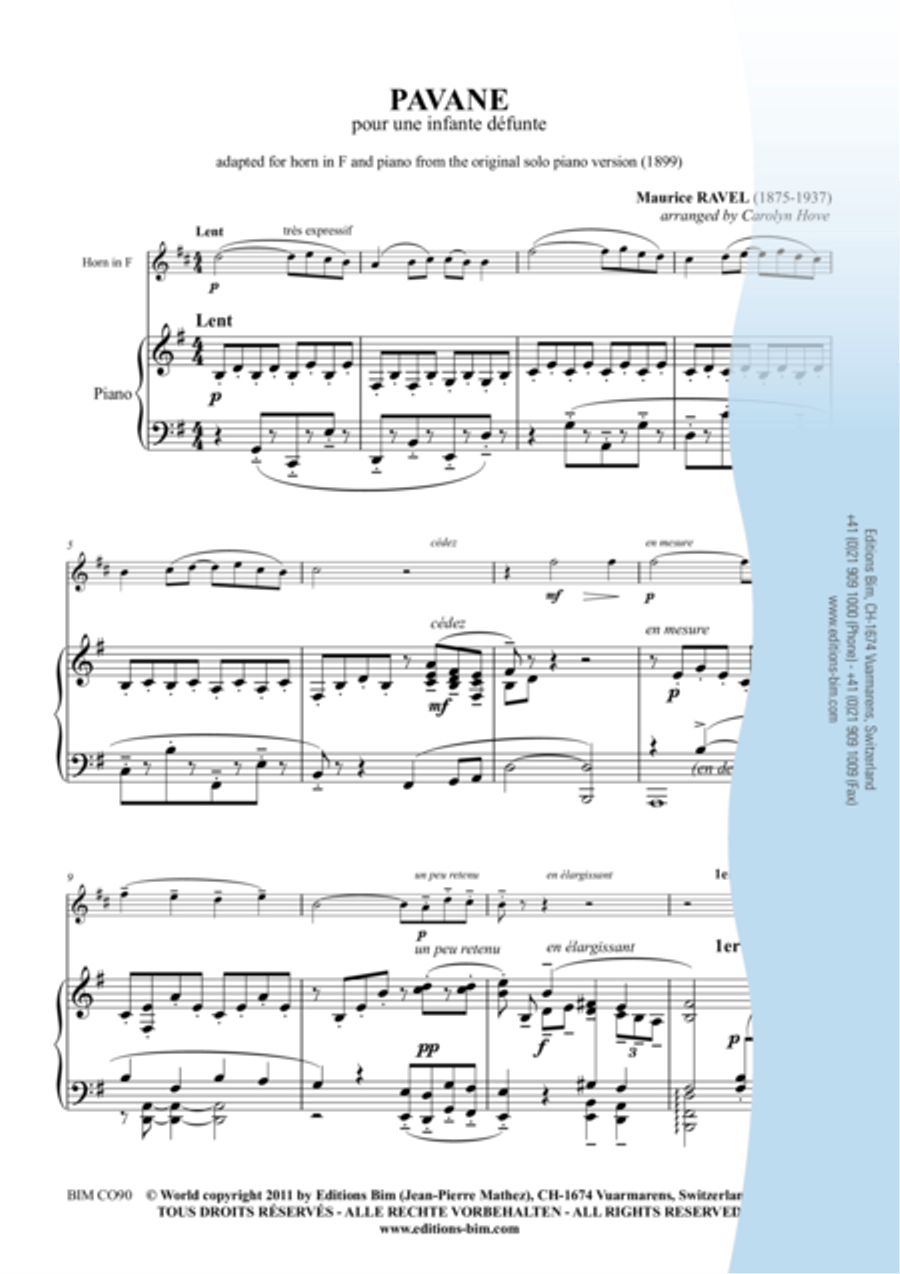 Pavane Horn scores gallery preview page 2