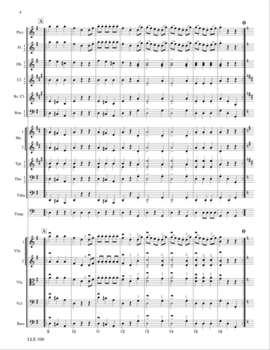 Sleigh Ride (German Dance No. 3) Orchestra scores gallery preview page 3