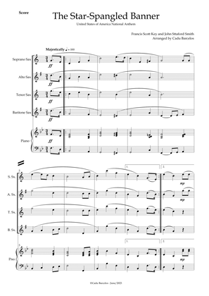 The Star-Spangled Banner - EUA Hymn (Sax Quartet) Piano