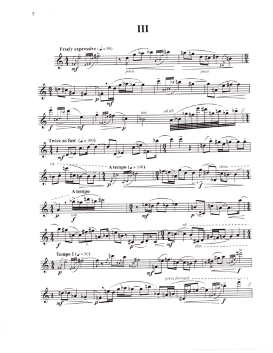 Statements for Solo Flute Flute Solo scores gallery preview page 3