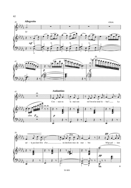 Romance de Mignon by Ambroise Thomas Soprano Voice - Digital Sheet Music