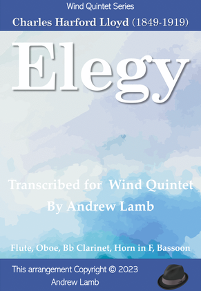 Book cover for Elegy (by Charles Lloyd, arr. for Wind Quintet)
