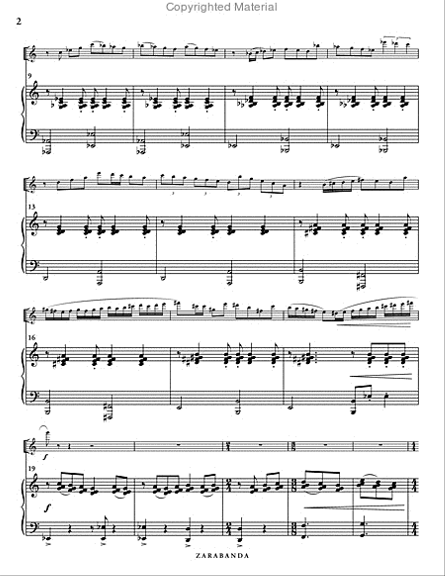 Zarabanda (piano reduction) Piano Accompaniment scores gallery preview page 3