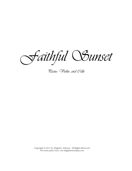 Faithful Sunset (Piano, Violin, and Cello) image number null