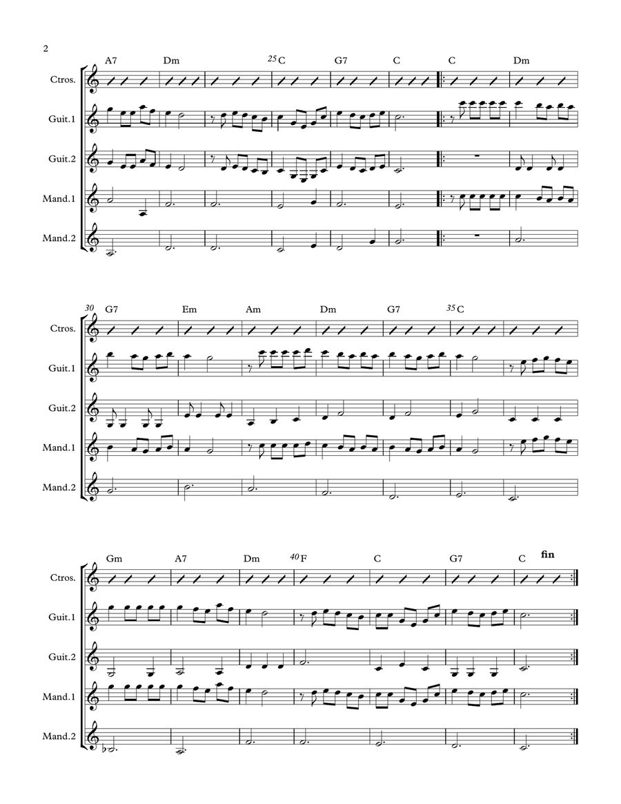 Pasillaneando Guitar scores gallery preview page 2