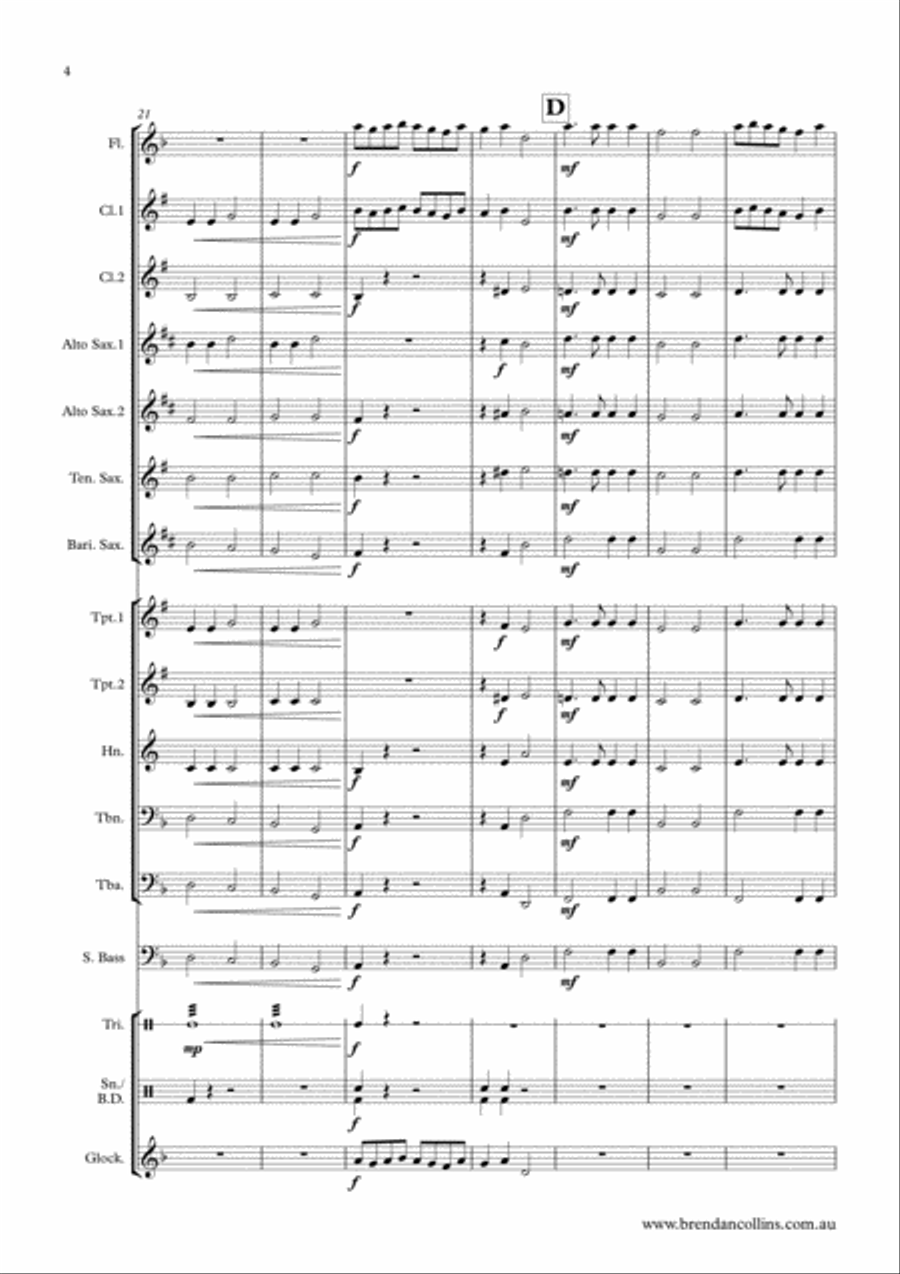 Cold Night Air Concert Band scores gallery preview page 4
