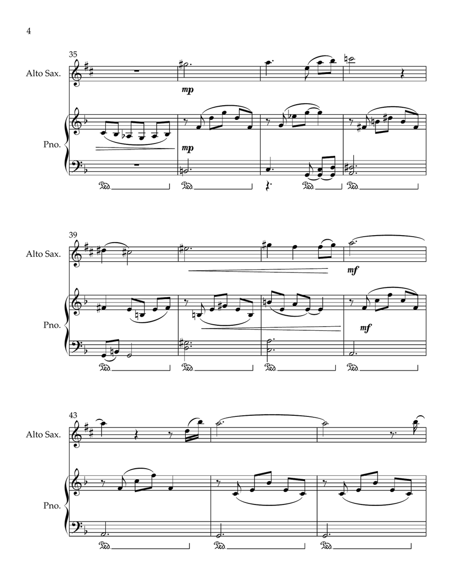Cavatina Alto Saxophone scores gallery preview page 4