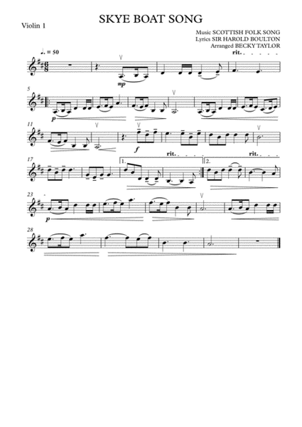 Skye Boat Song - String Quartet image number null