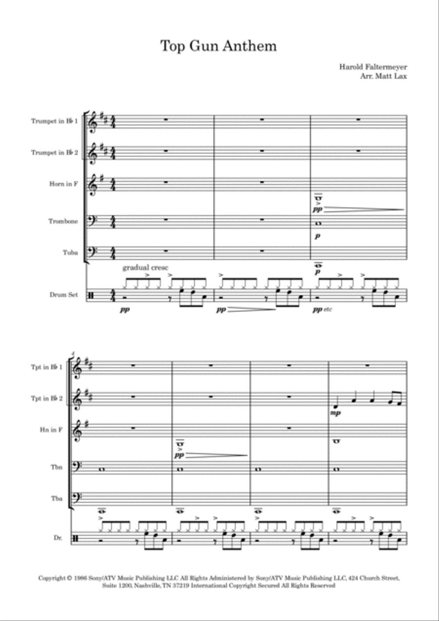 Top Gun Anthem Top Gun Anthem Small Ensemble scores gallery preview page 2