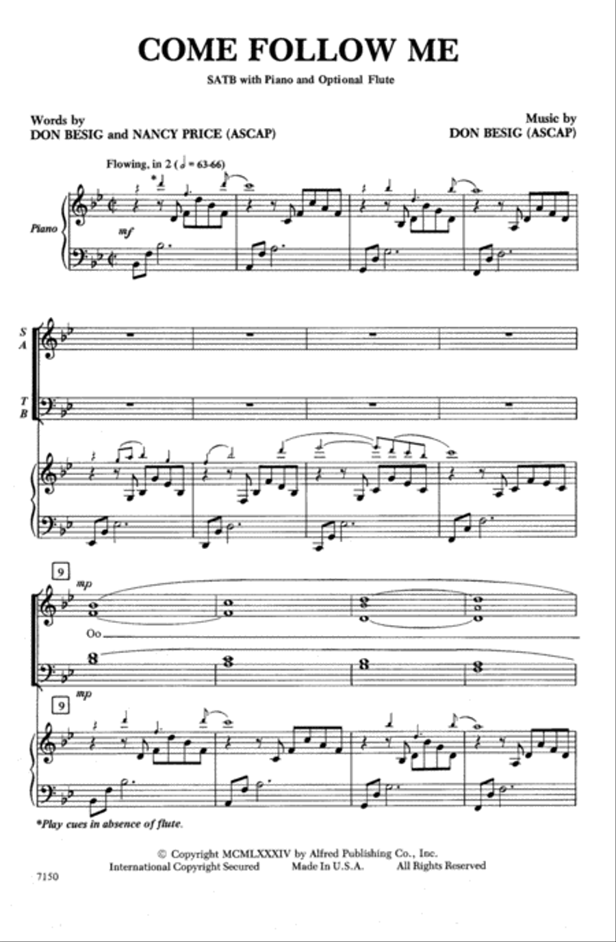 Come Follow Me Come Follow Me Choir scores gallery preview page 1