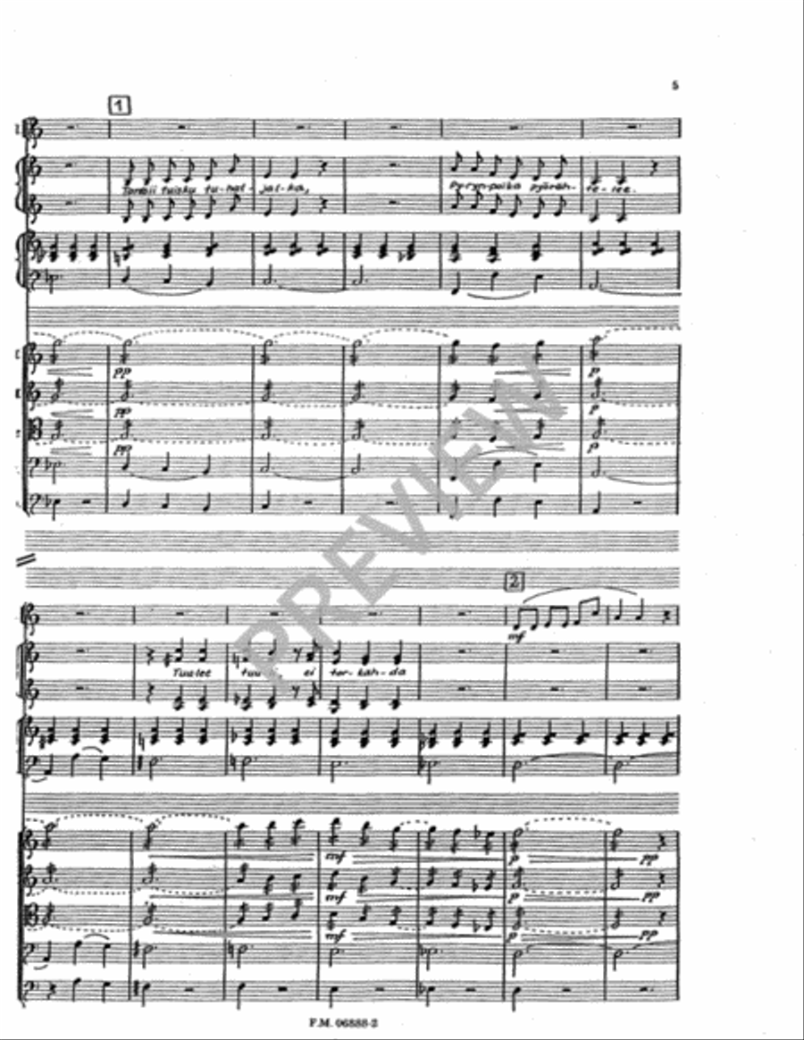 Water Under Snow Is Weary (Full Score and Instrumental Parts)) String Orchestra scores gallery preview page 6