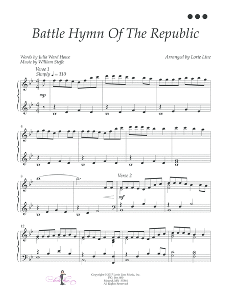 Battle Hymn Of The Republic Piano Method scores gallery preview page 2