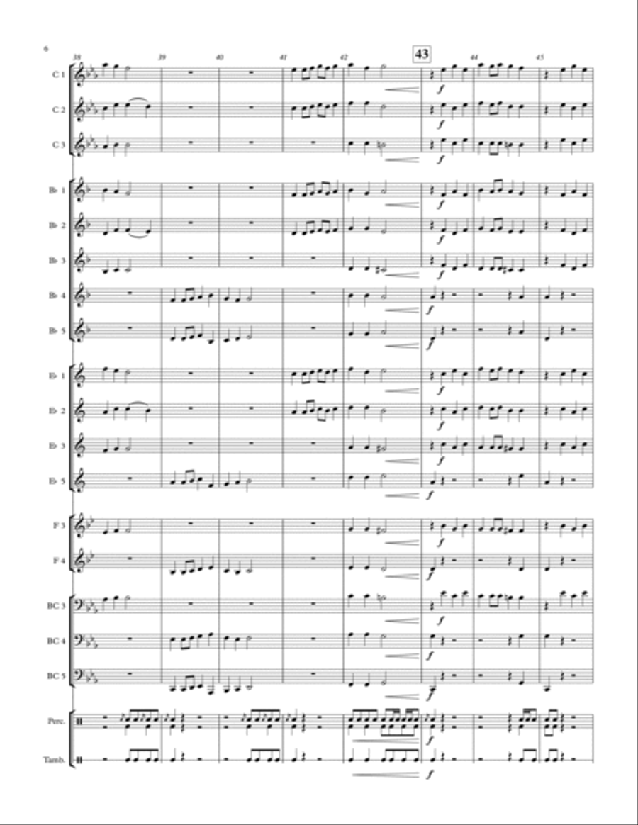 Triumph - for adaptable quintet Concert Band scores gallery preview page 6