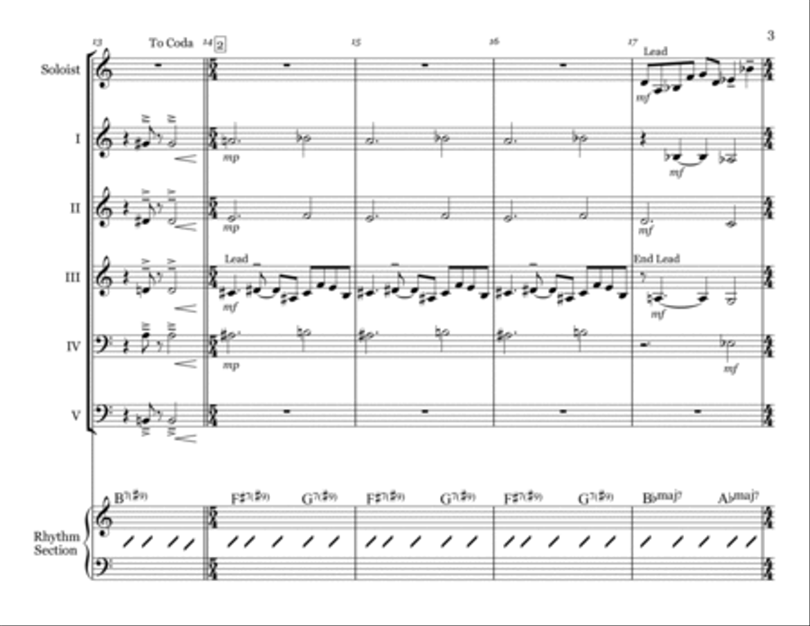 Blues For Lester Jazz Ensemble scores gallery preview page 3