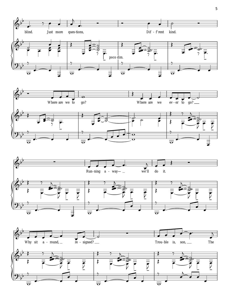 No More (from Into The Woods) Piano, Vocal scores gallery preview page 5