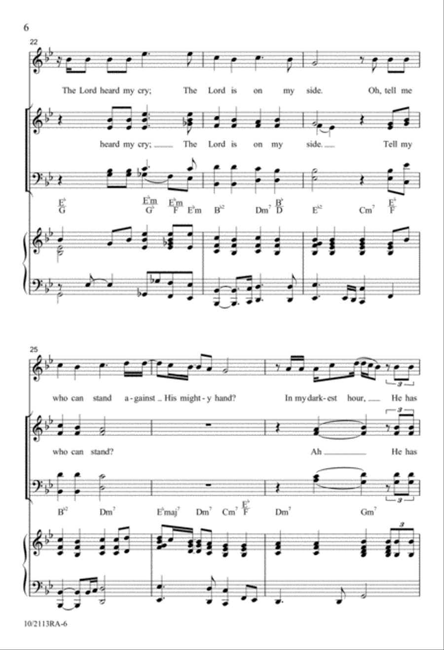 The Lord is on my Side 4-Part scores gallery preview page 6