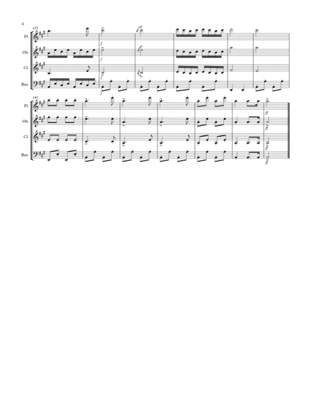 Rondo Alla Turca: Woodwind Quartet image number null