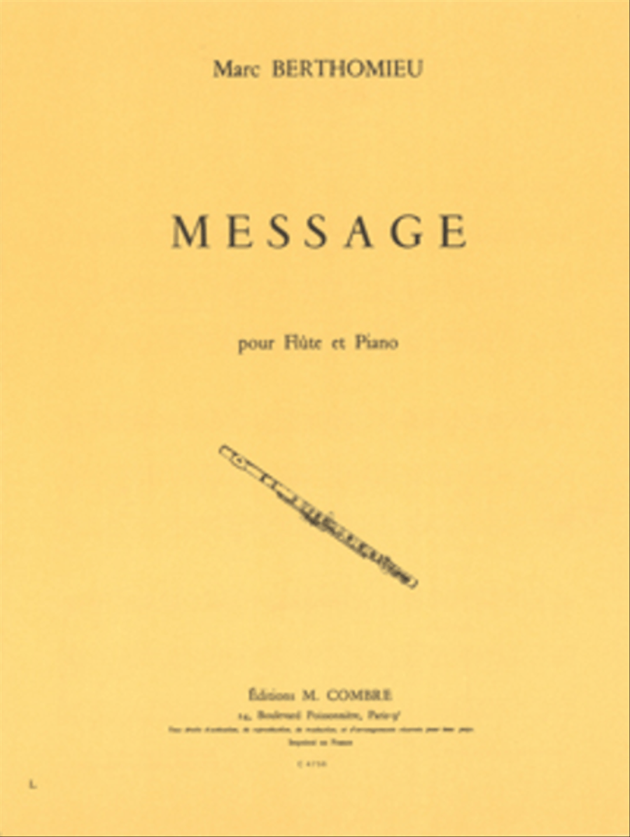 Message Flute Solo scores gallery preview page 1