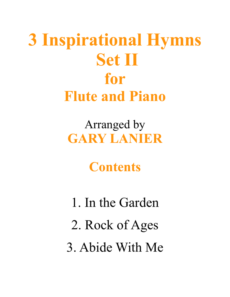 3 INSPIRATIONAL HYMNS, SET II (Duets for Flute & Piano) Woodwind Duet scores gallery preview page 2