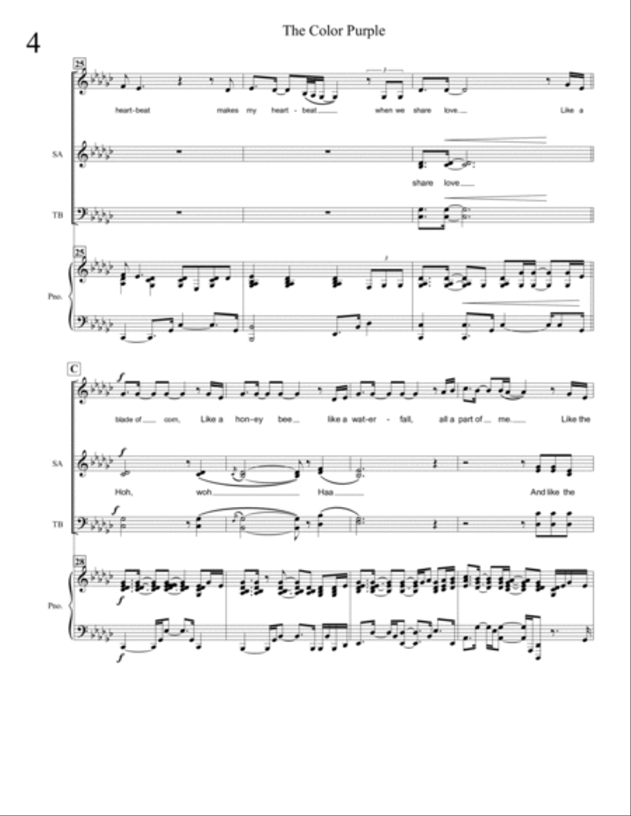 The Color Purple The Color Purple 4-Part scores gallery preview page 4