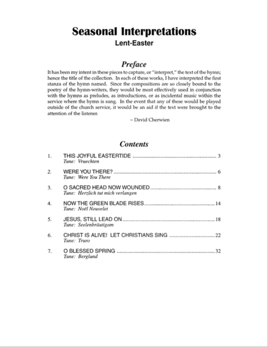 Seasonal Interpretations: Lent-Easter Organ scores gallery preview page 2
