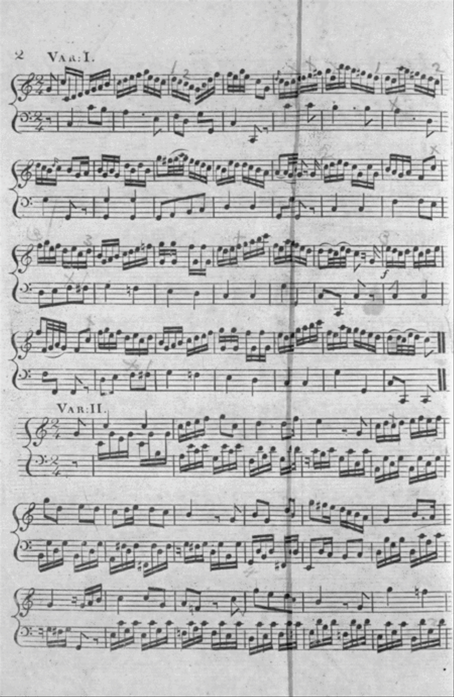 Rule Britannia. A Favorite Air With Variations for the Harpsichord or Piano Forte Harpsichord scores gallery preview page 2