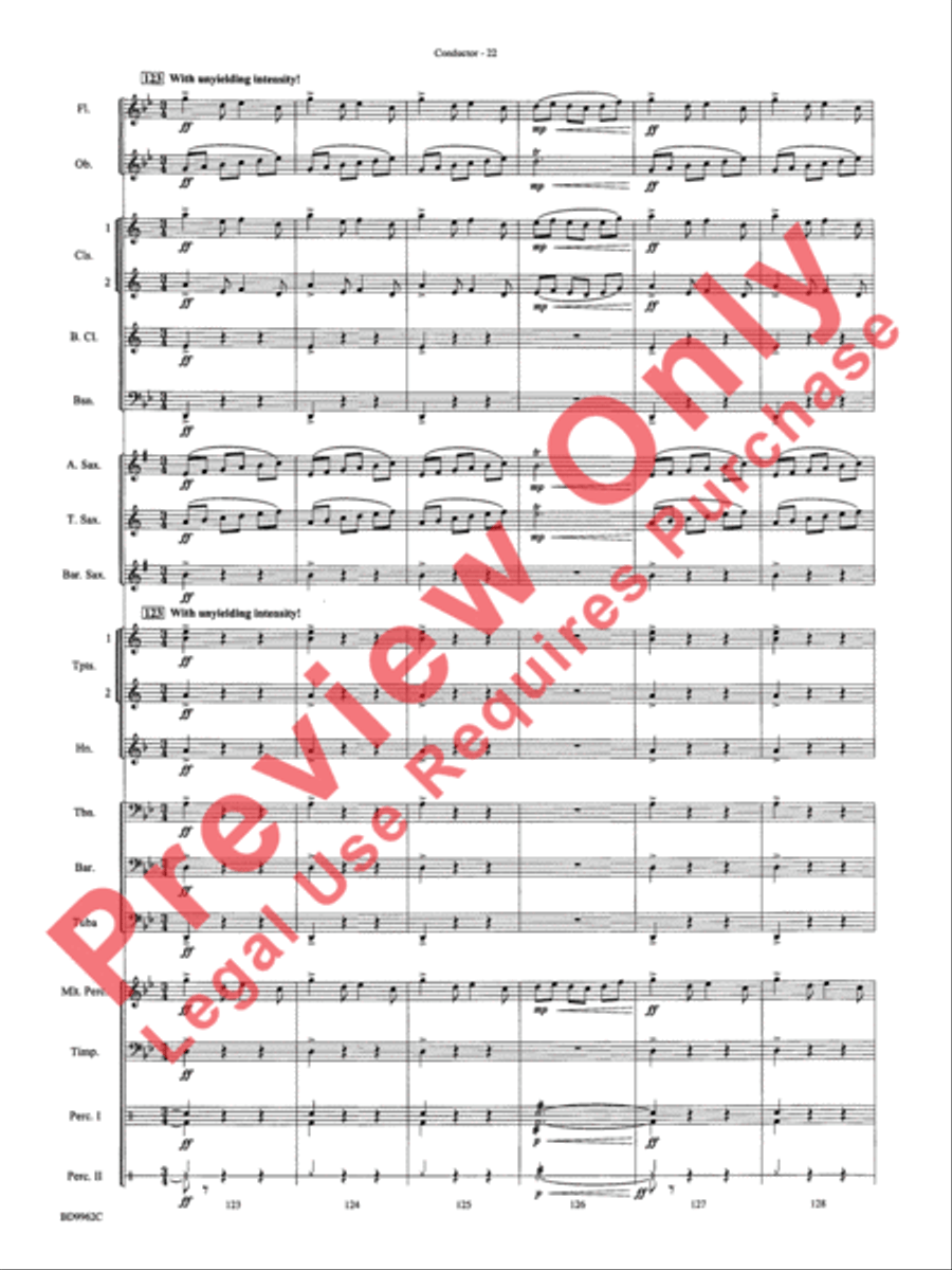 Rites of Tamburo Concert Band scores gallery preview page 25