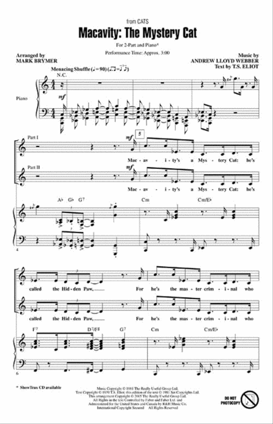 Macavity: The Mystery Cat Choir scores gallery preview page 2